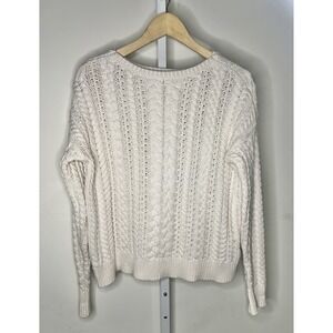 Lauren Ralph Lauren Aran Knit Cotton Blend Crewneck Sweater Sz M/L No Size Tag